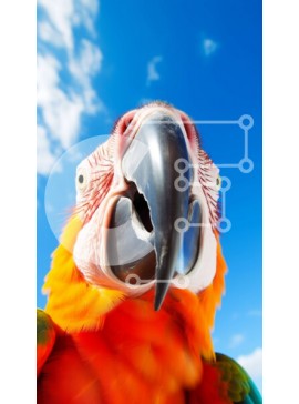 Σετ των 2 Intra Συλλεκτικό Ξύλινο Παζλ Plywood  4mm - Πολύχρωμος παπαγάλος με ανοιχτό ράμφος Σε Ξύλινο Κουτί - Διαστάσεις: 10x10 cm – 25 κομμάτια