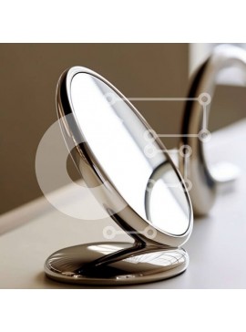 Intra Συλλεκτικό Ξύλινο Παζλ Plywood  4mm - Σύγχρονος καθρέφτης μπάνιου με ασημί μεταλλικό σκελετό Σε Ξύλινο Κουτί - Διαστάσεις Puzzle: 10x10 cm – 25 κομμάτια