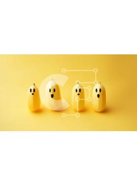 Σετ των 2 Intra Συλλεκτικό Ξύλινο Παζλ Plywood  4mm - Παιχνιδιάρικες μπανάνες με διάταξη προσώπων Σε Ξύλινο Κουτί - Διαστάσεις: 10x10 cm – 25 κομμάτια