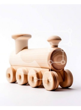 Intra Συλλεκτικό Ξύλινο Παζλ Plywood  4mm - Ξύλινο παιχνίδι τρένο με τέσσερα αυτοκίνητα και ατμομηχανή Σε Ξύλινο Κουτί - Διαστάσεις Puzzle: 10x10 cm – 25 κομμάτια