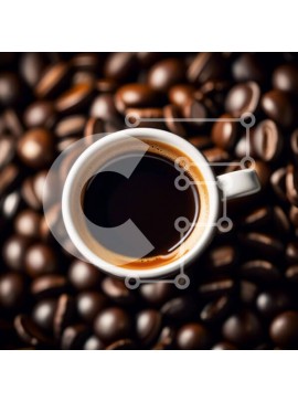 Σετ των 2 Intra Συλλεκτικό Ξύλινο Παζλ Plywood  4mm - Νόστιμο φλιτζάνι καφέ με μαύρους καβουρδισμένους κόκκους Σε Ξύλινο Κουτί - Διαστάσεις: 10x10 cm – 25 κομμάτια