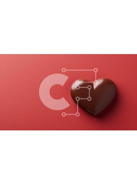 Σετ των 2 Intra Συλλεκτικό Ξύλινο Παζλ Plywood  4mm - Μπάρα σοκολάτας σε σχήμα καρδιάς σε κόκκινο φόντο Σε Ξύλινο Κουτί - Διαστάσεις: 10x10 cm – 25 κομμάτια