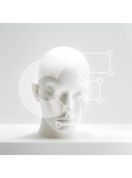 Σετ των 2 Intra Συλλεκτικό Ξύλινο Παζλ Plywood  4mm - Κομψή οθόνη κεφαλιού λευκού μανεκέν στο ράφι Σε Ξύλινο Κουτί - Διαστάσεις: 10x10 cm – 25 κομμάτια