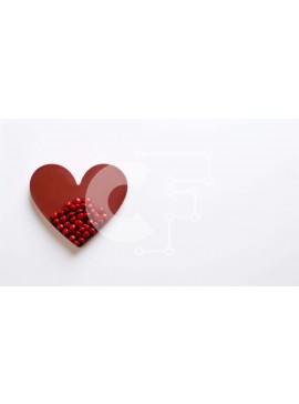 Intra Συλλεκτικό Ξύλινο Παζλ Plywood  4mm - Δοχείο σε σχήμα καρδιάς γεμάτο με σπόρους κόκκινου ροδιού για την ημέρα του Αγίου Βαλεντίνου Σε Ξύλινο Κουτί - Διαστάσεις Puzzle: 10x10 cm – 25 κομμάτια