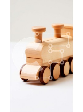 Intra Συλλεκτικό Ξύλινο Παζλ Plywood  4mm - Πολύχρωμο Ξύλινο Παιχνίδι Τρένο για παιδιά Σε Ξύλινο Κουτί - Διαστάσεις: 10x10 cm – 25 κομμάτια