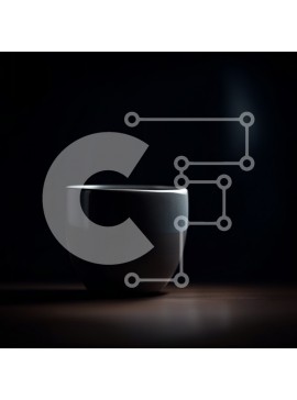 Intra Συλλεκτικό Ξύλινο Παζλ Plywood  4mm - Μινιμαλιστική μαύρη κούπα καφέ σε σκούρο ξύλινο τραπέζι Σε Ξύλινο Κουτί - Διαστάσεις Puzzle: 10x10 cm – 25 κομμάτια