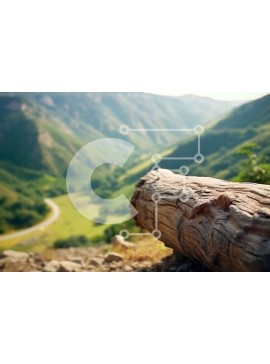 Intra Συλλεκτικό Ξύλινο Παζλ Plywood  4mm - Εναέρια άποψη μιας γραφικής οροσειράς με καταπράσινα δάση και ποταμό με στροφές Σε Ξύλινο Κουτί - Διαστάσεις: 10x10 cm – 25 κομμάτια