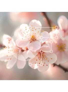 Intra Συλλεκτικό Ξύλινο Παζλ Plywood  4mm - Όμορφη εικόνα μιας ανθισμένης δαμασκηνιάς σε πλήρη άνθιση Σε Ξύλινο Κουτί - Διαστάσεις: 10x10 cm – 25 κομμάτια