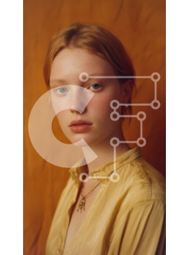 Intra Συλλεκτικό Ξύλινο Παζλ Plywood  4mm - Πορτρέτο ενός νεαρού ατόμου με ξανθά μαλλιά και μπλε μάτια Σε Ξύλινο Κουτί - Διαστάσεις Puzzle: 10x10 cm – 25 κομμάτια