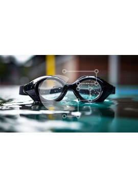 Intra Συλλεκτικό Ξύλινο Παζλ Plywood  4mm - Ζευγάρι μαύρα γυαλιά ξαπλωμένα στο νερό Σε Ξύλινο Κουτί - Διαστάσεις Puzzle: 10x10 cm – 25 κομμάτια