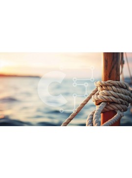 Intra Συλλεκτικό Ξύλινο Παζλ Plywood  4mm - Σχοινί δεμένο σε ένα παλιό ξύλινο ιστιοφόρο Σε Ξύλινο Κουτί - Διαστάσεις Puzzle: 10x10 cm – 25 κομμάτια