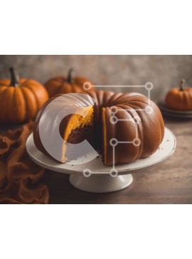 Σετ των 2 Intra Συλλεκτικό Ξύλινο Παζλ Plywood  4mm - Λαχταριστό σοκολατένιο κέικ Bundt με φθινοπωρινά vibes Σε Ξύλινο Κουτί - Διαστάσεις: 10x10 cm – 25 κομμάτια