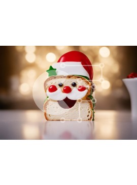 Σετ των 2 Intra Συλλεκτικό Ξύλινο Παζλ Plywood  4mm - Διακοσμημένο ψωμί με καπέλο Άγιου Βασίλη σε διακοσμητικό φλιτζάνι και πιατάκι Σε Ξύλινο Κουτί - Διαστάσεις: 10x10 cm – 25 κομμάτια