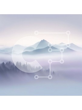 Intra Συλλεκτικό Ξύλινο Παζλ Plywood  4mm - Συναρπαστική θέα σε μια ομιχλώδη οροσειρά Σε Ξύλινο Κουτί - Διαστάσεις: 10x10 cm – 25 κομμάτια