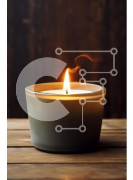 Intra Συλλεκτικό Ξύλινο Παζλ Plywood  4mm - Αναμμένο κερί σε ξύλινο τραπέζι Σε Ξύλινο Κουτί - Διαστάσεις Puzzle: 10x10 cm – 25 κομμάτια