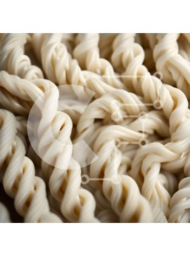 Σετ των 2 Intra Συλλεκτικό Ξύλινο Παζλ Plywood  4mm - Κρεμώδη λευκά νουντλς σε ένα όμορφο κεραμικό μπολ Σε Ξύλινο Κουτί - Διαστάσεις: 10x10 cm – 25 κομμάτια