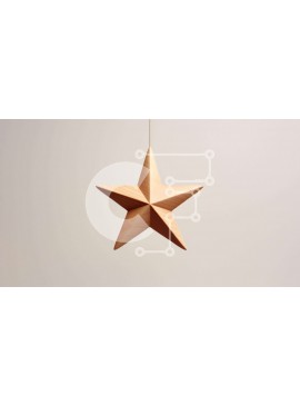 Intra Συλλεκτικό Ξύλινο Παζλ Plywood  4mm - Ξύλινο αστέρι που κρέμεται από την οροφή Σε Ξύλινο Κουτί - Διαστάσεις Puzzle: 10x10 cm – 25 κομμάτια