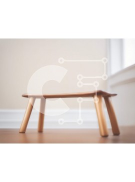 Intra Συλλεκτικό Ξύλινο Παζλ Plywood  4mm - Μικρό ξύλινο σκαμπό μπροστά από ανοιχτό παράθυρο Σε Ξύλινο Κουτί - Διαστάσεις Puzzle: 10x10 cm – 25 κομμάτια