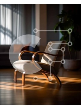 Intra Συλλεκτικό Ξύλινο Παζλ Plywood  4mm - Κομψό και ήρεμο μινιμαλιστικό σαλόνι με φυσικό φως Σε Ξύλινο Κουτί - Διαστάσεις Puzzle: 10x10 cm – 25 κομμάτια