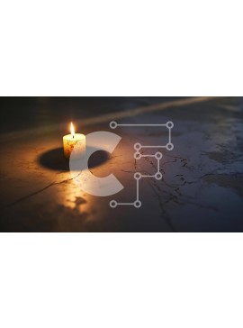 Intra Συλλεκτικό Ξύλινο Παζλ Plywood  4mm - Μονό κερί φωτισμένο σε πνευματικό περιβάλλον Σε Ξύλινο Κουτί - Διαστάσεις Puzzle: 10x10 cm – 25 κομμάτια