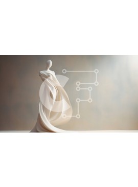 Intra Συλλεκτικό Ξύλινο Παζλ Plywood  4mm - Λευκό γλυπτό με ρέον φόρεμα Σε Ξύλινο Κουτί - Διαστάσεις Puzzle: 10x10 cm – 25 κομμάτια