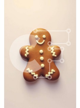 Σετ των 2 Intra Συλλεκτικό Ξύλινο Παζλ Plywood  4mm - Μπισκότο μελόψωμο με γλάσο και γλάσο Σε Ξύλινο Κουτί - Διαστάσεις: 10x10 cm – 25 κομμάτια