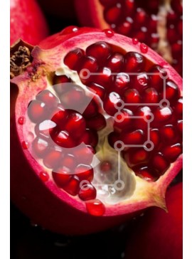 Σετ των 2 Intra Συλλεκτικό Ξύλινο Παζλ Plywood  4mm - Φρέσκα και ζουμερά ρόδια σε μαύρο φόντο Σε Ξύλινο Κουτί - Διαστάσεις: 10x10 cm – 25 κομμάτια