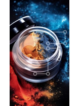 Intra Συλλεκτικό Ξύλινο Παζλ Plywood  4mm - Ζωντανή εικόνα της στροβιλιζόμενης σκόνης σε ένα βάζο σε φόντο σκοτεινού χώρου Σε Ξύλινο Κουτί - Διαστάσεις Puzzle: 10x10 cm – 25 κομμάτια