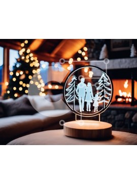 Intra Συλλεκτικό Ξύλινο Παζλ Plywood  4mm - Εορταστικό σαλόνι με χριστουγεννιάτικο δέντρο Σε Ξύλινο Κουτί - Διαστάσεις Puzzle: 10x10 cm – 25 κομμάτια