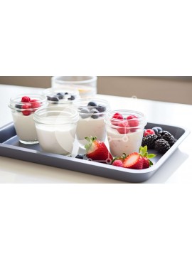 Σετ των 2 Intra Συλλεκτικό Ξύλινο Παζλ Plywood  4mm - Υγιεινό σνακ γιαουρτιού και φρούτων σε δίσκο Σε Ξύλινο Κουτί - Διαστάσεις: 10x10 cm – 25 κομμάτια