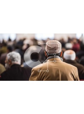 Intra Συλλεκτικό Ξύλινο Παζλ Plywood  4mm - Άνδρας στο πλήθος με καπέλο και καφέ σακάκι Σε Ξύλινο Κουτί - Διαστάσεις Puzzle: 10x10 cm – 25 κομμάτια