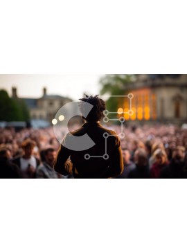 Intra Συλλεκτικό Ξύλινο Παζλ Plywood  4mm - Άτομο που μιλά σε ένα μεγάλο ακροατήριο Σε Ξύλινο Κουτί - Διαστάσεις Puzzle: 10x10 cm – 25 κομμάτια