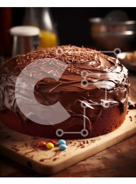 Σετ των 2 Intra Συλλεκτικό Ξύλινο Παζλ Plywood  4mm - Παρακμιακό κέικ σοκολάτας με πλούσιο πάγωμα σοκολάτας Σε Ξύλινο Κουτί - Διαστάσεις: 10x10 cm – 25 κομμάτια