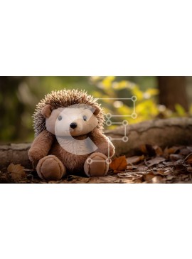 Intra Συλλεκτικό Ξύλινο Παζλ Plywood  4mm - Γεμιστός Σκαντζόχοιρος στο Δάσος Σε Ξύλινο Κουτί - Διαστάσεις: 10x10 cm – 25 κομμάτια