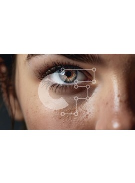 Intra Συλλεκτικό Ξύλινο Παζλ Plywood  4mm - Εκπληκτικό πορτρέτο μιας γυναίκας με μαγευτικά καστανά μάτια και μακριές βλεφαρίδες Σε Ξύλινο Κουτί - Διαστάσεις Puzzle: 10x10 cm – 25 κομμάτια