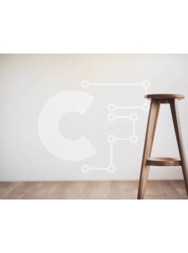 Intra Συλλεκτικό Ξύλινο Παζλ Plywood  4mm - Ξύλινο σκαμπό μπροστά από τον άδειο λευκό τοίχο Σε Ξύλινο Κουτί - Διαστάσεις Puzzle: 10x10 cm – 25 κομμάτια