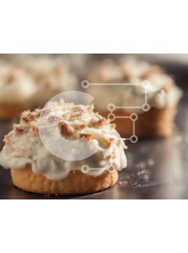 Σετ των 2 Intra Συλλεκτικό Ξύλινο Παζλ Plywood  4mm - Ομάδα Cupcakes με White Frosting και Sprinkles Σε Ξύλινο Κουτί - Διαστάσεις: 10x10 cm – 25 κομμάτια