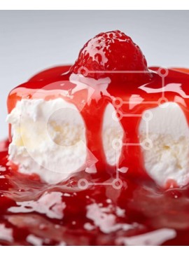 Σετ των 2 Intra Συλλεκτικό Ξύλινο Παζλ Plywood  4mm - Φέτα κέικ με σαντιγί και φράουλες Σε Ξύλινο Κουτί - Διαστάσεις: 10x10 cm – 25 κομμάτια