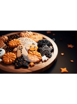 Σετ των 2 Intra Συλλεκτικό Ξύλινο Παζλ Plywood  4mm - Πολύχρωμα μπισκότα για αποκριάτικες ή γιορτινές διακοσμήσεις Σε Ξύλινο Κουτί - Διαστάσεις: 10x10 cm – 25 κομμάτια