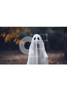 Intra Συλλεκτικό Ξύλινο Παζλ Plywood  4mm - Τρομακτικό φάντασμα αποκριών στο δάσος Σε Ξύλινο Κουτί - Διαστάσεις Puzzle: 10x10 cm – 25 κομμάτια