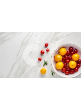 Σετ των 2 Intra Συλλεκτικό Ξύλινο Παζλ Plywood  4mm - Μπολ με ντομάτες με φρέσκα φύλλα μέντας σε μαρμάρινο τραπέζι Σε Ξύλινο Κουτί - Διαστάσεις: 10x10 cm – 25 κομμάτια