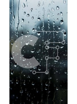 Intra Συλλεκτικό Ξύλινο Παζλ Plywood  4mm - Σταγόνες βροχής σε ένα παράθυρο με αυτοκίνητα στο φόντο Σε Ξύλινο Κουτί - Διαστάσεις Puzzle: 10x10 cm – 25 κομμάτια