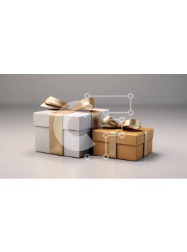 Intra Συλλεκτικό Ξύλινο Παζλ Plywood  4mm - Δύο κουτιά δώρου με χρυσές κορδέλες Σε Ξύλινο Κουτί - Διαστάσεις Puzzle: 10x10 cm – 25 κομμάτια