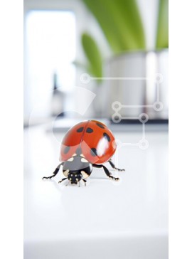 Σετ των 2 Intra Συλλεκτικό Ξύλινο Παζλ Plywood  4mm - Πασχαλίτσα στον πάγκο κουζίνας Σε Ξύλινο Κουτί - Διαστάσεις: 10x10 cm – 25 κομμάτια