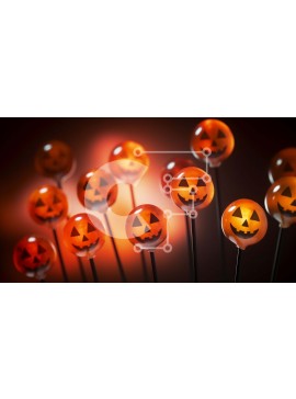 Intra Συλλεκτικό Ξύλινο Παζλ Plywood  4mm - Αποκριάτικα γλειφιτζούρια σε σχήμα κολοκύθας για εορταστικές λιχουδιές και διακόσμηση Σε Ξύλινο Κουτί - Διαστάσεις Puzzle: 10x10 cm – 25 κομμάτια