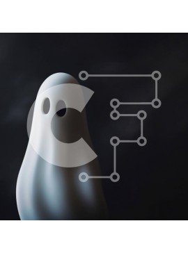 Intra Συλλεκτικό Ξύλινο Παζλ Plywood  4mm - Στολίδι White Ghost για το Halloween ή τα Χριστούγεννα Σε Ξύλινο Κουτί - Διαστάσεις Puzzle: 10x10 cm – 25 κομμάτια