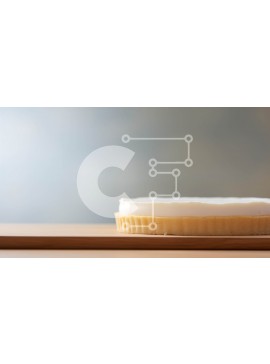Σετ των 2 Intra Συλλεκτικό Ξύλινο Παζλ Plywood  4mm - Φρεσκοψημένο μικρό λευκό κέικ σε ημιτελή ξύλινη σανίδα Σε Ξύλινο Κουτί - Διαστάσεις: 10x10 cm – 25 κομμάτια