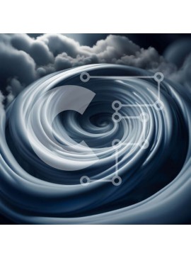 Intra Συλλεκτικό Ξύλινο Παζλ Plywood  4mm - Σαγηνευτική εικόνα μιας στροβιλιζόμενης δίνης σε θυελλώδεις ουρανούς Σε Ξύλινο Κουτί - Διαστάσεις Puzzle: 10x10 cm – 25 κομμάτια