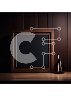 Intra Συλλεκτικό Ξύλινο Παζλ Plywood  4mm - Κομψή διακόσμηση εσωτερικών χώρων με καφέ ξύλινο πλαίσιο και σκούρο ξύλινο τοίχο Σε Ξύλινο Κουτί - Διαστάσεις Puzzle: 10x10 cm – 25 κομμάτια