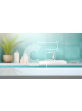 Intra Συλλεκτικό Ξύλινο Παζλ Plywood  4mm - Μπάνιο με λευκό πάγκο, τουαλέτα, νεροχύτη και ντους Σε Ξύλινο Κουτί - Διαστάσεις Puzzle: 10x10 cm – 25 κομμάτια